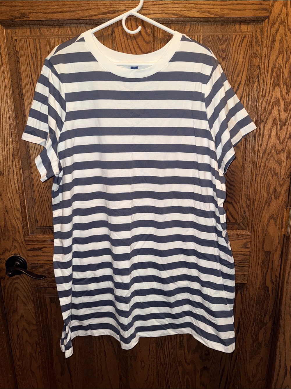 Old Navy gray and white striped T-shirt dress
